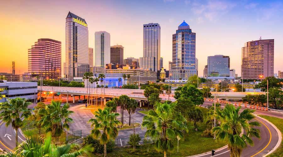Tampa, Florida, USA downtown skyline.