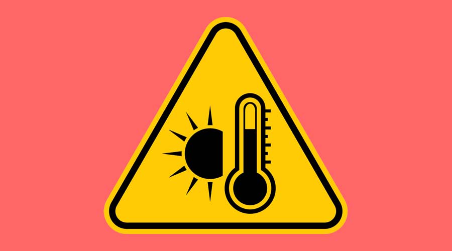 Heat illness warning sign