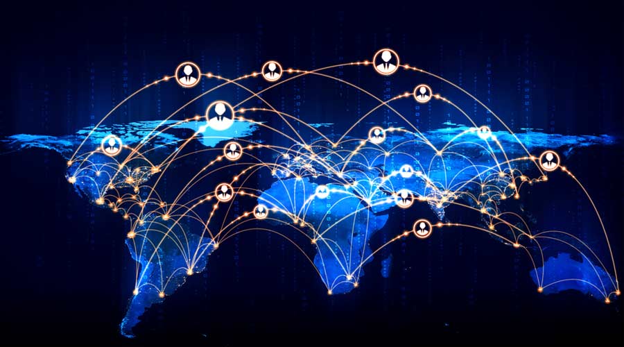 globe interconnected concept