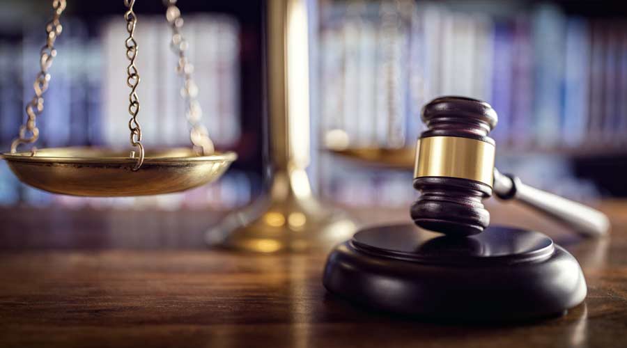 Gavel on desk