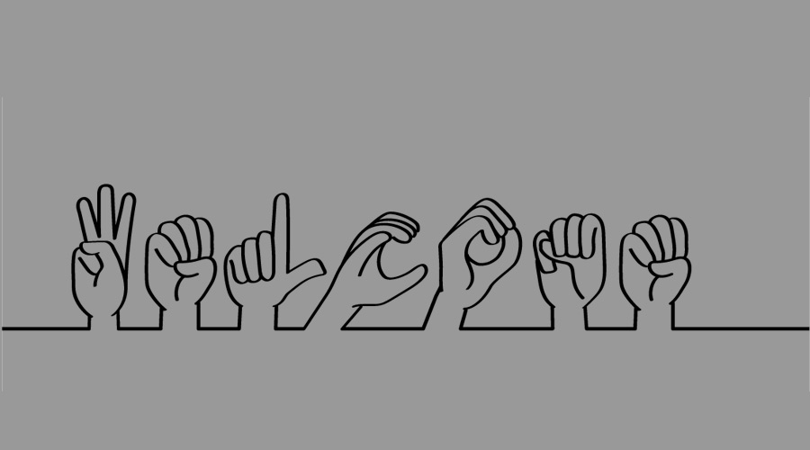 Sign language hands