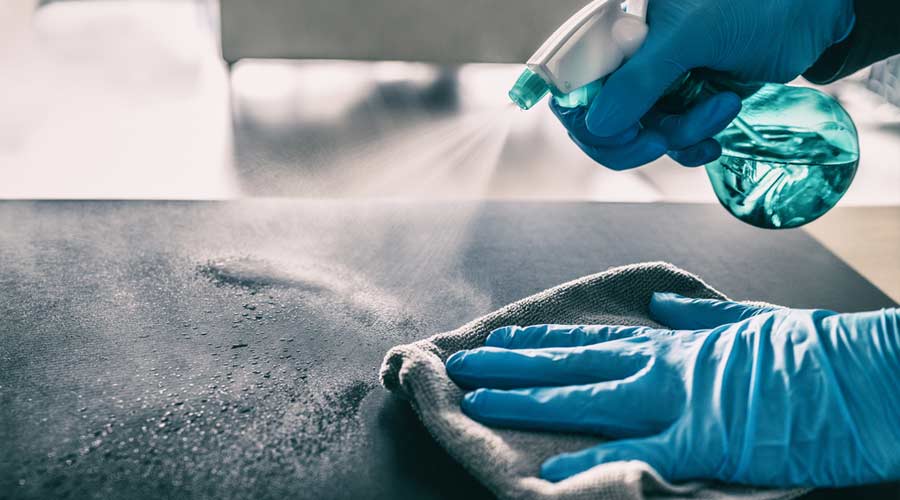 Cleaning a surface