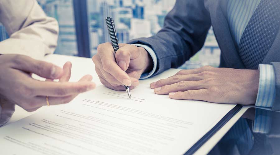 Signed contract deal