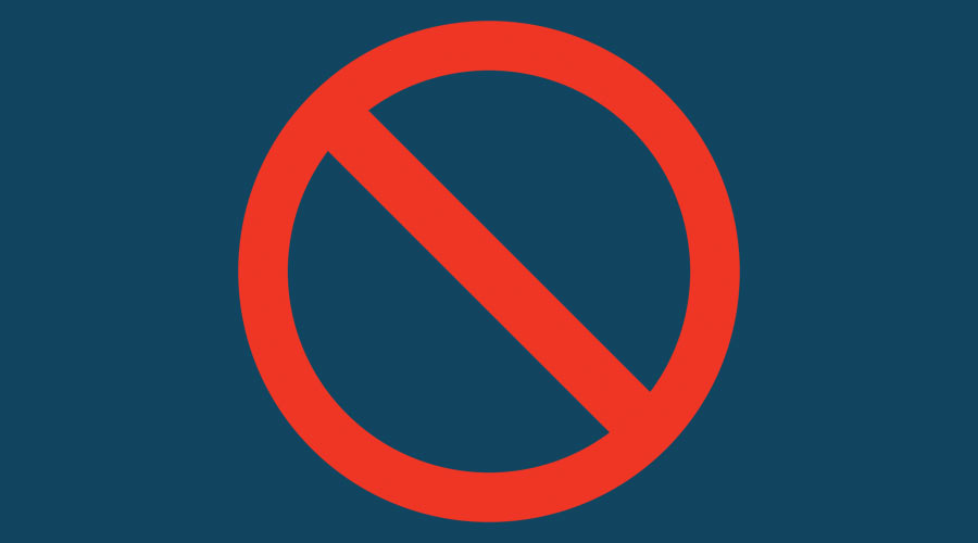Circle with a slash indicating cancellation.