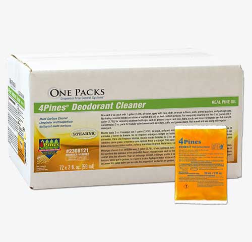 4Pines Deodorizing Cleaner, 5% Real Pine Oil One Packs Premeasured Concentrate