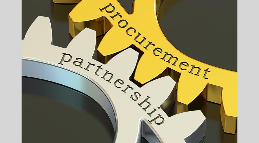 Procurement Partnership concept on the gearwheels