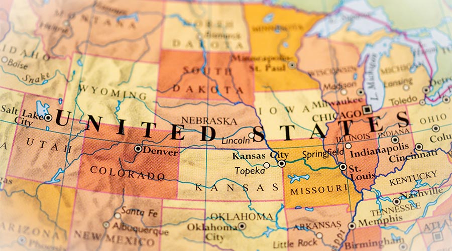 USA US America United States map multicultural group of people integration colorful diversity isolated