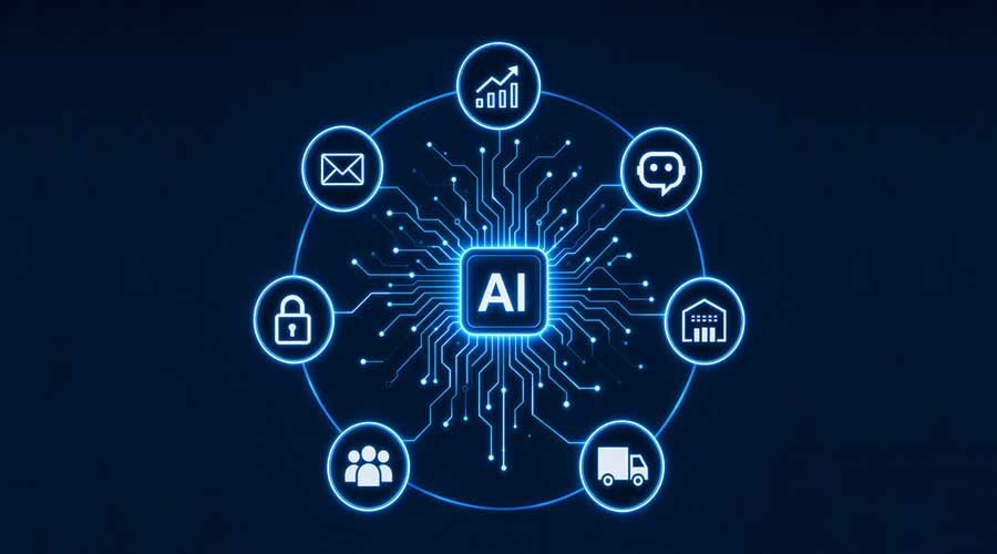 general image illustrating AI and the use of technology in business