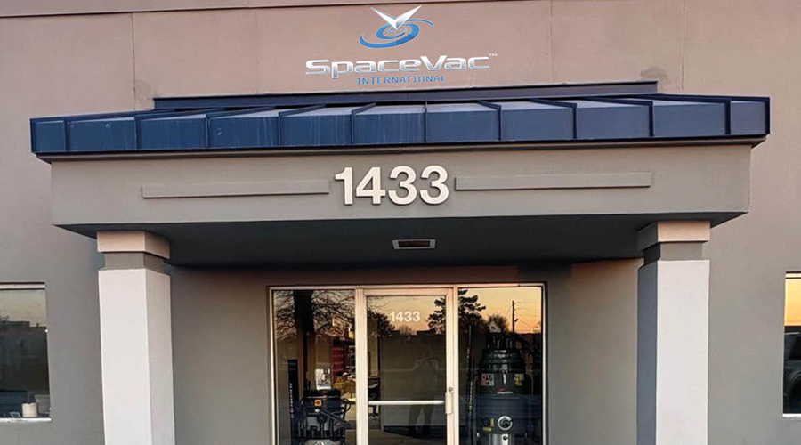 New SpaceVac International Headquarters; facility storefront; based in Indianapolis, U.S.